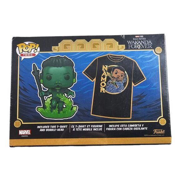Pop! Tee Movie Wakanda Forever Namor Size 2XL Gamestop Exclusive Box NIB - Picture 3 of 4
